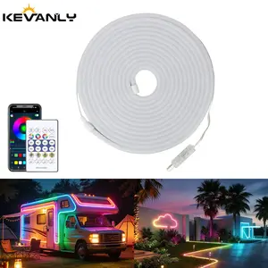 Flexible 5M LED silicone light strip universal USB RGB remote control APP color soft neon light suitable for home parties, gardens, courtyards, RVs, atmosphere lights DIY decorative light strip