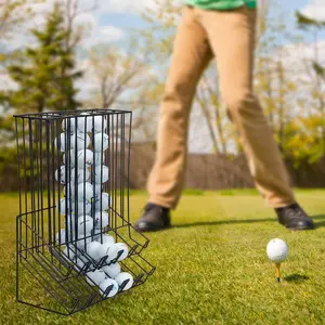 Black Metal Miniature Golf Ball Display Rack (90 Ball Capacity)