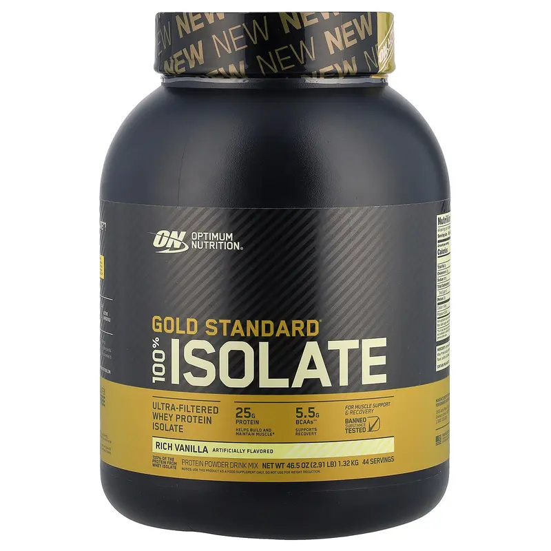 Optimum Nutrition Gold Standard® 100% Isolate, Rich Vanilla, 46.5 oz  (1.32 kg)