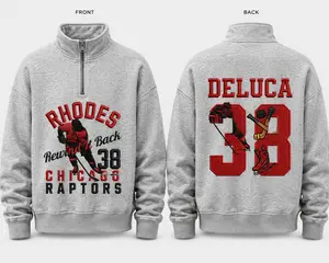 Deluca 38 Chicago Raptors Hockey Romance embroidered quarter zip