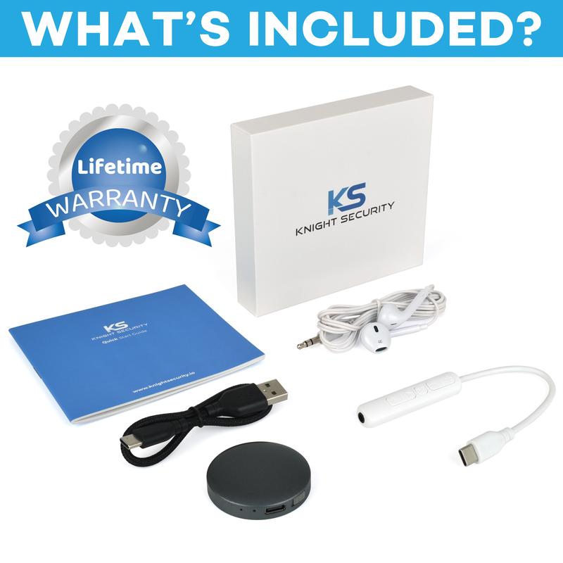 Knight 128GB Voice Activated Recorder + Digital Voice Recorder, Compact Audio Recorder, Audio Recording Device, Grabadora de Audio Digital, Gray