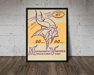 1962 Minnesota Vikings Retro Football Unframed Poster - Vintage NFL Sport Print - Classic Vikings History Wall Art - Minnesota Sports Heritage Décor