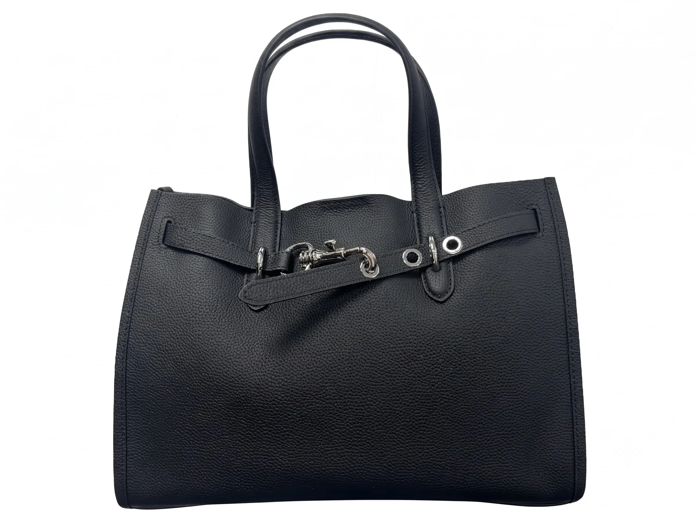 Women's Urban Luxe Genuine Soft Pebbled Leather Tote Bag - Lobster Clasp Accent, Work Shoulder Bag, Fits 13" MacBook & Daily Essentials, Casual Commuter Purse
