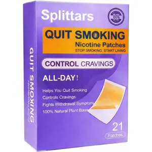 Splittars Quit Smoking Aid-Stop Smoking Patches, Smoking Cessation Patches for Nicotine Free Quit Smoking, Natural Anti Smoking Patches with 21 Day Cravings Support – Stop Smoking, Start Living