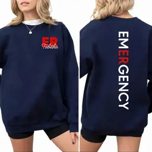 Custom Emergency Department Sweatshirt, Personalized ER Nurse Sweatshirt, Emergency Room Tech Gift, Emergency Nurse Gift ED