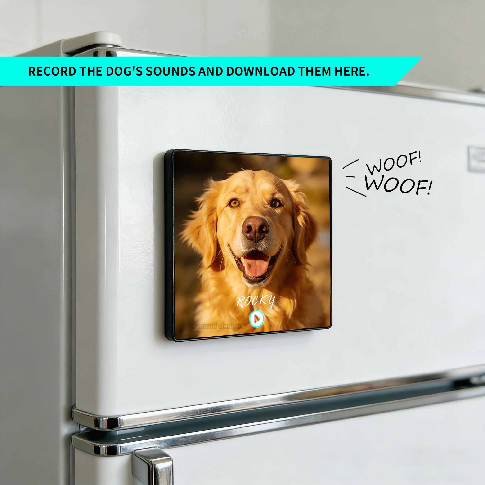 {Customization}Personalized Pet Photo Fridge Magnet with Bluetooth  Custom Dog Cat Album Magnet Frame | Gifts for Boyfriend, Birthday Gifts for BF, Graduation Leis, Teacher Gifts, Teen Girl Gifts, Anniversary Gift, Unique Music Home Decor