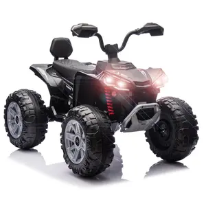 GARVEE 24V Electric ATV 4-Wheeler (2-Seater) with 800W Dual Motor, Bluetooth, MP3/USB, Spring Suspension, Safety Knee Pads, and 7Ah Battery