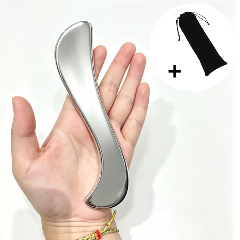 1 Pc Stainless Steel Scraping Stick - Kitchen Specialty Utensil, Physical Massage Tool for Back, Legs, Arms to Relieve Fatigue, Boost Skin Elasticity, Daily Relaxation & Health Use