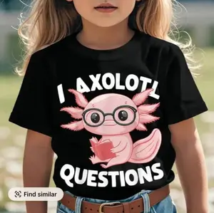 I Axolotl Questions Cute Kids Tee – Axolotl Graphic T-Shirt, Fun Animal-Themed Apparel