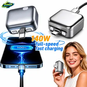 ZORP 140W USB-C Full Power Split Charger, Automatically Stops Charging After Fully Charged, Overcharge Protection Technology Ensures Safe Use at Night, Portable Type-C Disconnect Plug, Suitable for Mobile Phones and Laptops