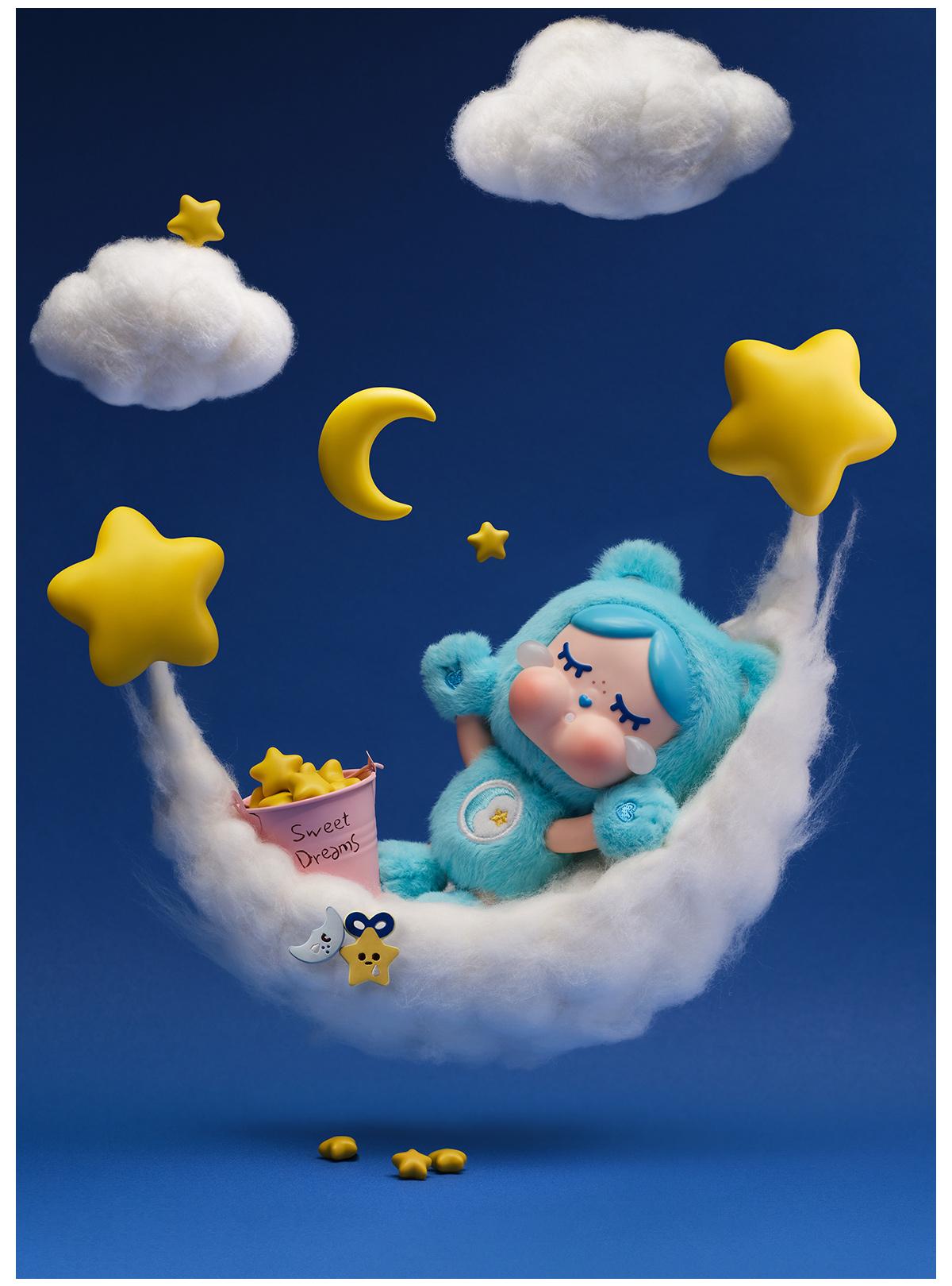 [POP NOW] POP MART CRYBABY × Care Bears Series-Vinyl Plush Pendant Blind Box Keychain Mystery Gift