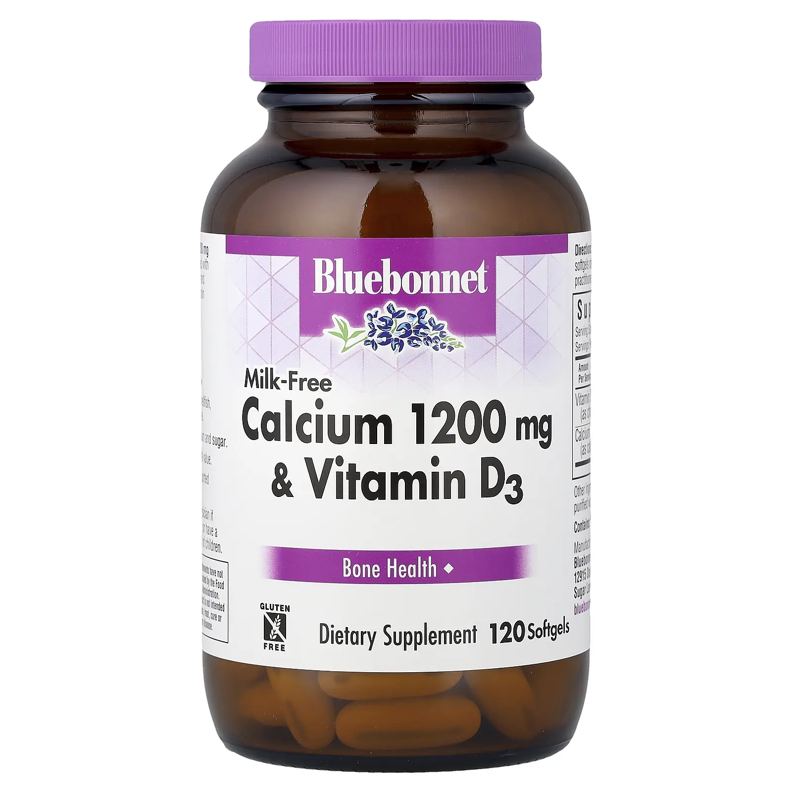 Bluebonnet Nutrition Calcium & Vitamin D3, 120 Softgels