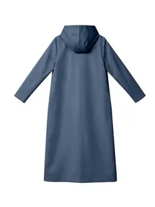 Kids' Hooded Long-Sleeve Thobe, Blue Gold Pattern Embroidered Version