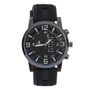Urban Men's Watch: Trendy Silicone Strap Quartz Watch, Casual Sporty Wristwatch for Students, Modern Style Accessory