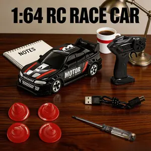 1:64 Drift RC Car 4WD Full Scale Mini Desktop Racing Car Toys For Easter Gifts Home Play Office Fun Kids Adults Indoor Racing Activity