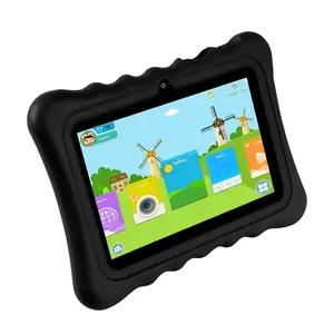 Shock-Resistant Silicone Snap-On Tablet Cover with Stand, Protection & Tech Accessories for 7-in Landscape-Ready Tablets