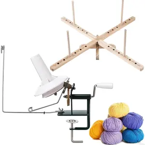 Large Capacity Yarn Winder Swift Hand Operated Cake with Thread  Scissor Wooden Yarn Swift for Crocheting Spinner Arts Crafts Knitting Accessories
