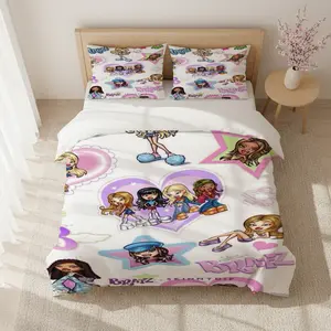 Bratz Fashion Stickers Set, Comfortable Experience, Perfect Party Gift, Valentine's Day Thanksgiving Halloween, 1 Sheet + 2 Pillowcases