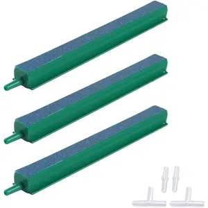 Fish Tank Air Bubble 3-Piece Air Stone Bars for Aquarium,Air Stone Bar Hydroponics with Connectors (6 inch)