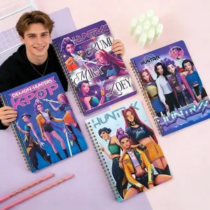 4pcs Anime Music Notebook Set, A5 Blank Pages, Ideal for Musicians & Fans, K-Pop & Anime Art Supplies, Perfect Gift for Students & Creators