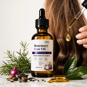 Rosemary Hair Oil | 2-Bottle Value Deal | Anti-Frizz Biotin & Onion Scalp and Hair Oil for Dry Frizzy Hair, Smooth Shine & Soft Ends | iSilk