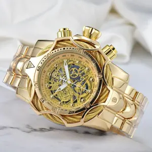 Men's Punk Style Round Dial Quartz Watch, Party Fashion Watch, Daily Decoration, Fashionable Versatile Exquisite Watch Birthday Gift