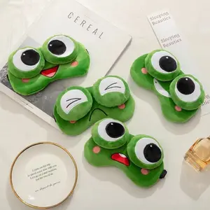 Cute Frog Plush Sleep Mask, Night Mask, Light Blocking Eye Cover for Kids & Adults, Ideal for Travel, Naps, Relaxation, Comfortable Design