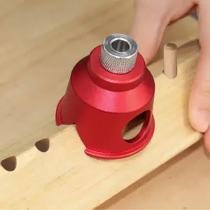 Vertical Drilling Guide Power Tool Set, Aluminum Alloy Right Angle Positioning Locator, Hole Punch Tool, Drill Bit Holder