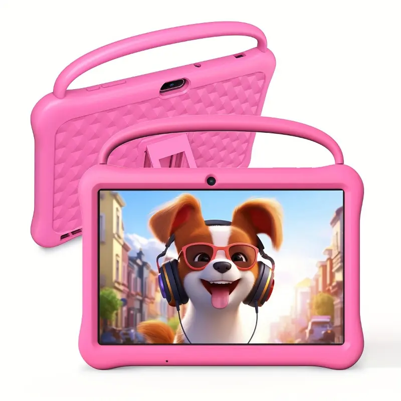 10.1-inch Android 14 Kids Tablet, Octa-core Processor, 128GB ROM, 1TB Expansion, 1280x800 IPSWiFi, Dual Camera, Games, Parental Control App, 8000mAh Large Battery, With Shockproof Protective Case