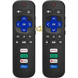 Compatible with Roku TV Remote Control Replacement, 2Pack, Compatible with TCL, Hisense, Sharp, Philips, Onn, Element Roku Smart TV Series (No Voice, Not for Roku Stick/Box)