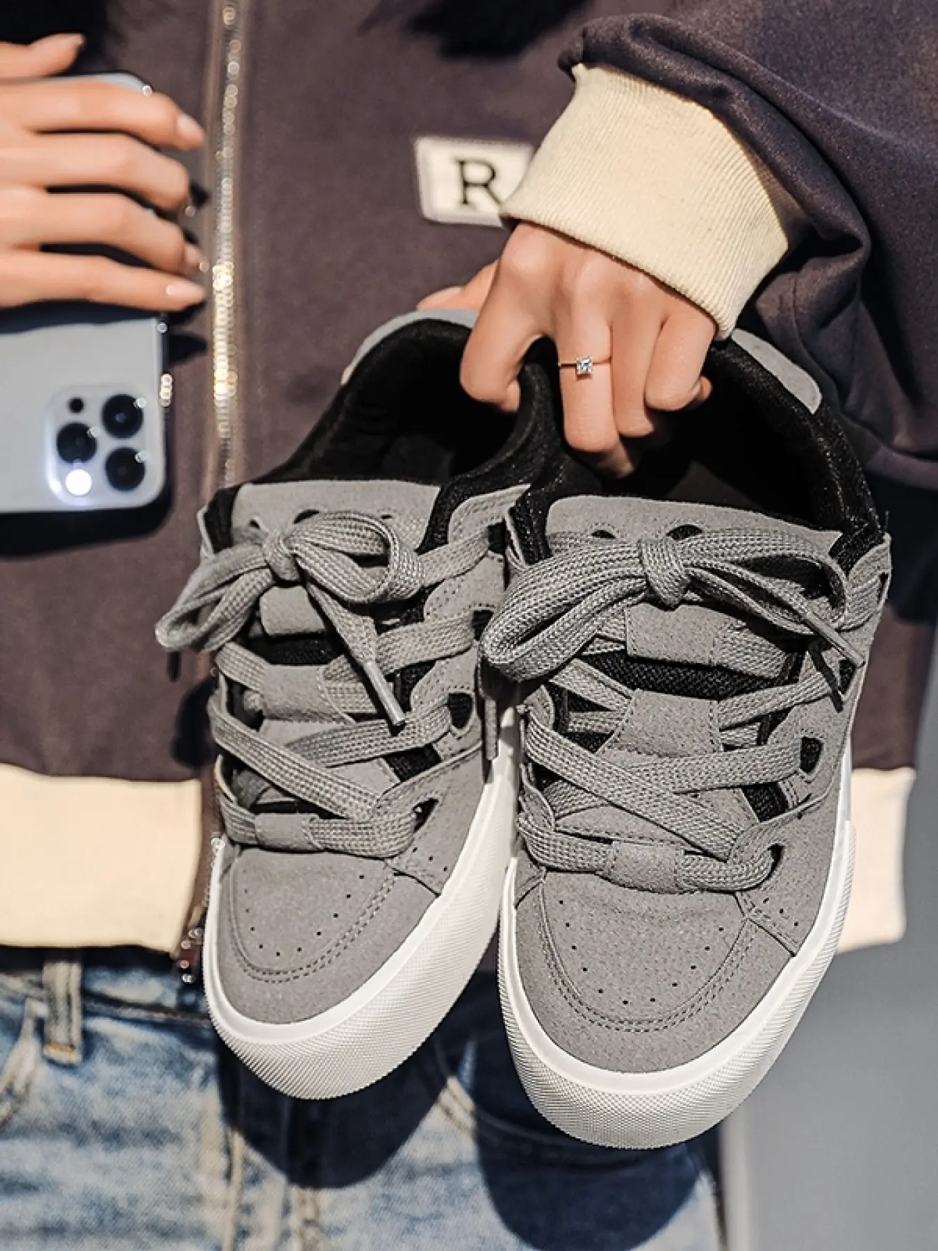 Unisex Casual Board Shoes, Sneaker, Sporty Low Top, Suede Material, Anti-Slip and Durable, Daily Commute, Streetwear Style, Perfect for Everyday Use
