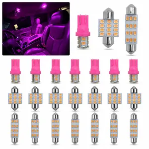 24 PCS LED Interior Car Lights Set T10 31mm 41mm Dome Lights  Bulbs for Car Map Door License Plate Replacement 50000 Hour Life Plug and Play