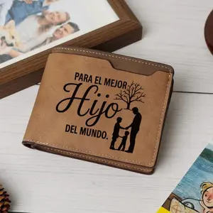 Para El Mejor Hijo Del Mundo Wallet, Mens Engraved Bifold, Father And Son Gift, Cartera Para Hombre, Regalo Para Hijo