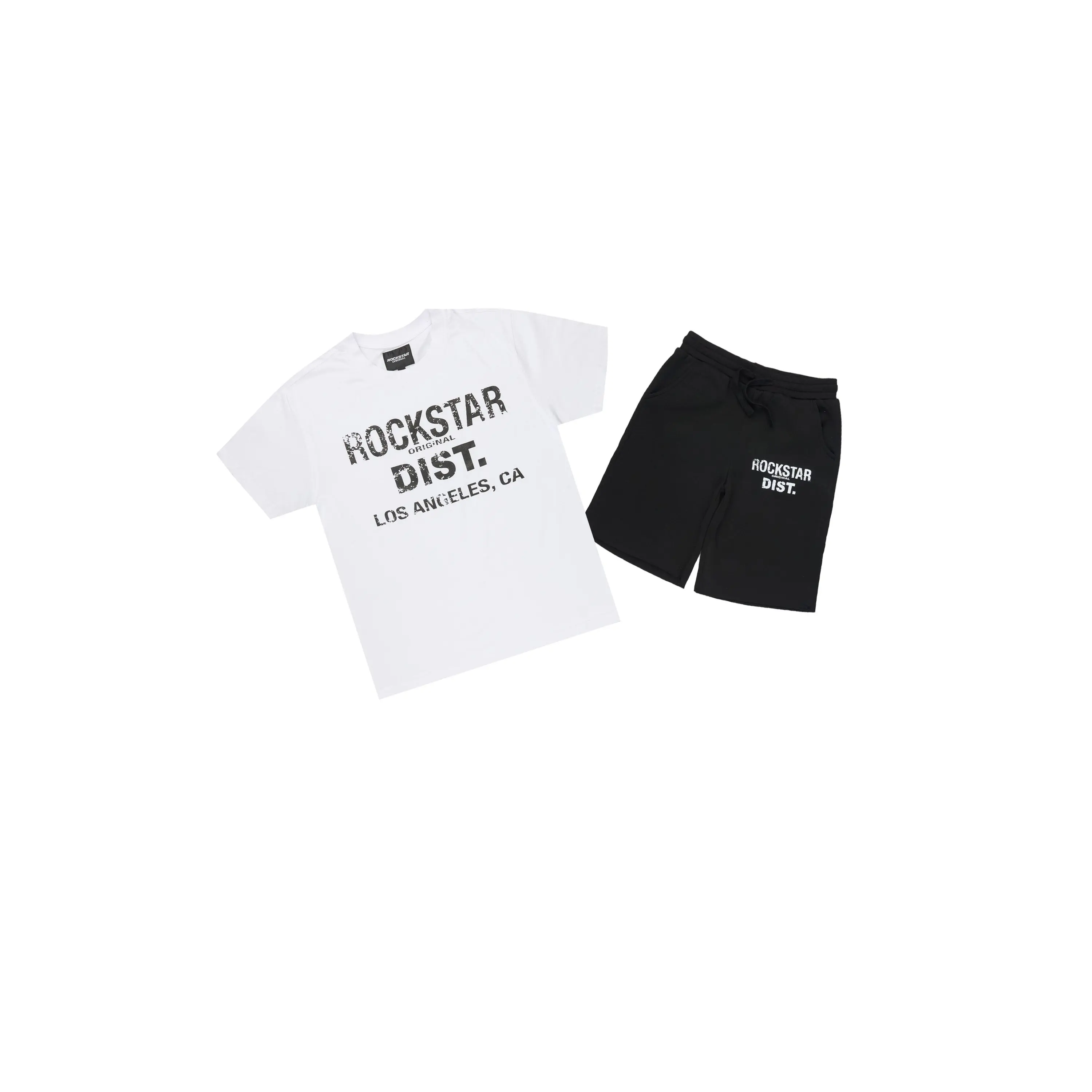 Boys Dalessio White/Black 2.0 T-Shirt Short Set