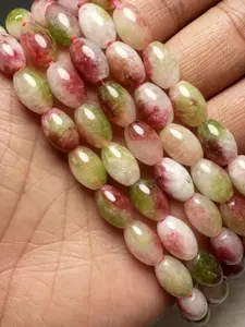8x12mm Watermelon Color Beads for Bracelet Necklace Jewelry Making DIY Handmade Accessories, 15 Inch Strand, Casual Style, All Seasons