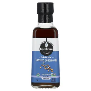 Spectrum Culinary Organic Toasted Sesame Oil, Unrefined, 8 fl oz (236 ml)