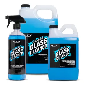 Slick Products Streak-Free Glass Cleaner – Ammonia-Free Window, Mirror, Chrome & Tint Cleaner – Removes Dirt, Smudges & Fingerprints – Ready-to-Use