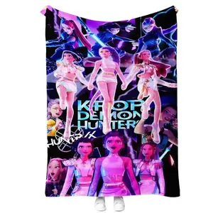 K-pop Demon Hunters Blanket - Ultra Soft & Cozy Polyester Flannel Throw Blanket for Men | Perfect Gift for Birthday, Christmas, Sister | the chair blanket