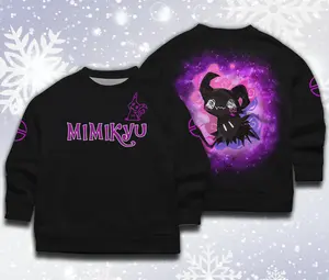 Mimikyu Unisex Sweatshirt Japanese Anime Gift for Fan Pokemon AS0039 Casual Fabric