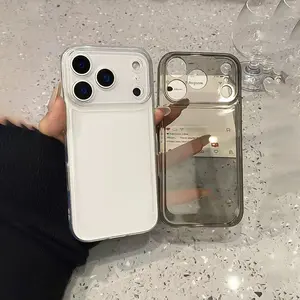 Transparent Silicone Phone Case for iPhone 17 Pro Max, Anti-Drop Full Coverage, High-Definition Soft Cover, Unisex Design