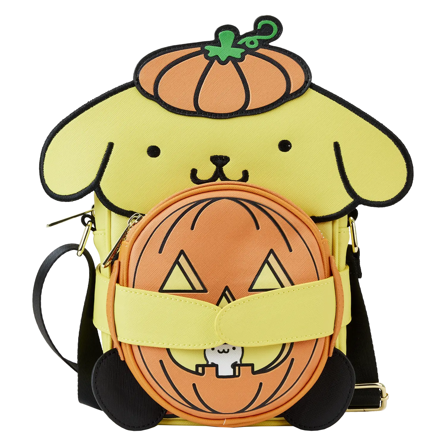 Sanrio Pompompurin Halloween Crossbuddies Cosplay Crossbody Bag with Coin Bag
