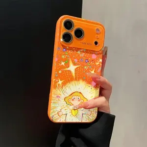 Starlight Angel Dopamine Ins Style Phone Case with Ultra Skin friendly Touch, All Inclusive Lens Phone Case Suitable for Apple 17 16 15 14 13 12