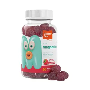 Chapter One Magnesium Gummies - Raspberry Flavor, 60 Count, Certified Kosher, 100mg of Magnesium Citrate per Gummy, Made in USA, for Relaxation & Protein Formation, Kosher & Nut-Free - Healthcare Dietary