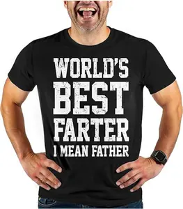 [Sale off up to 50%] World's Best Farter I Mean Father Shirt, Funny Dad T-Shirt, Father's Day Gift, Sarcastic Dad Tee, Gift for Husband, Vintage Dad Joke Shirt, Graphic Streetwear T-shirt