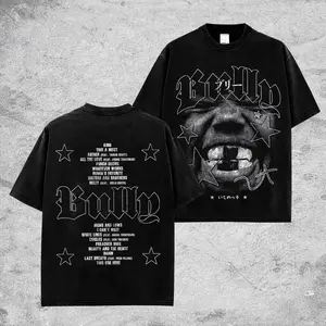 Bully Final Track List Album By YE Retro Unisex 100% Heavyweight Cotton T-Shirt, YE Tour 2026 Music Hiphop Shirt, Oversized Vintage Tee, Rap Hiphop Merch, Gift for Music Fans, Pop Culture Shirt