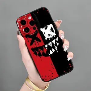 Phone Case: New Black and Red Joker Pattern Cartoon Anime Element Creative Phone Case - Suitable For iPhone 17 Air 16,15,14,13,12,11,Pro,MAX/Plus, Drop-Proof Shock-Absorbing Full Protection Phone Case, Gift for Friends and Family