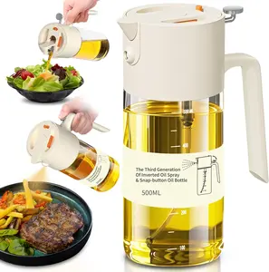 New Generation Glass Oil Sprayer 2-in-1 Kitchen Tool: Fine Mist, Stream & Pour | Leak-Proof Design for Air Fryer, BBQ & Cooking | BPA-Free，Food-Grade Oil Mister，Olive Oil Dispenser Bottle，Oil Control & Fat Reduction Nozzle