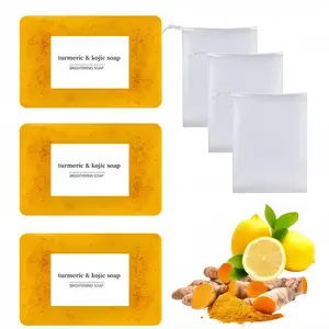 Lemon Turmeric KojicAcid Soap, Turmeric & Kojic Acid Brightening Soap, DarkSpot Remover, Kojic Acid Soap, Soap Body CareBody Wash Lemon Flawless Organic