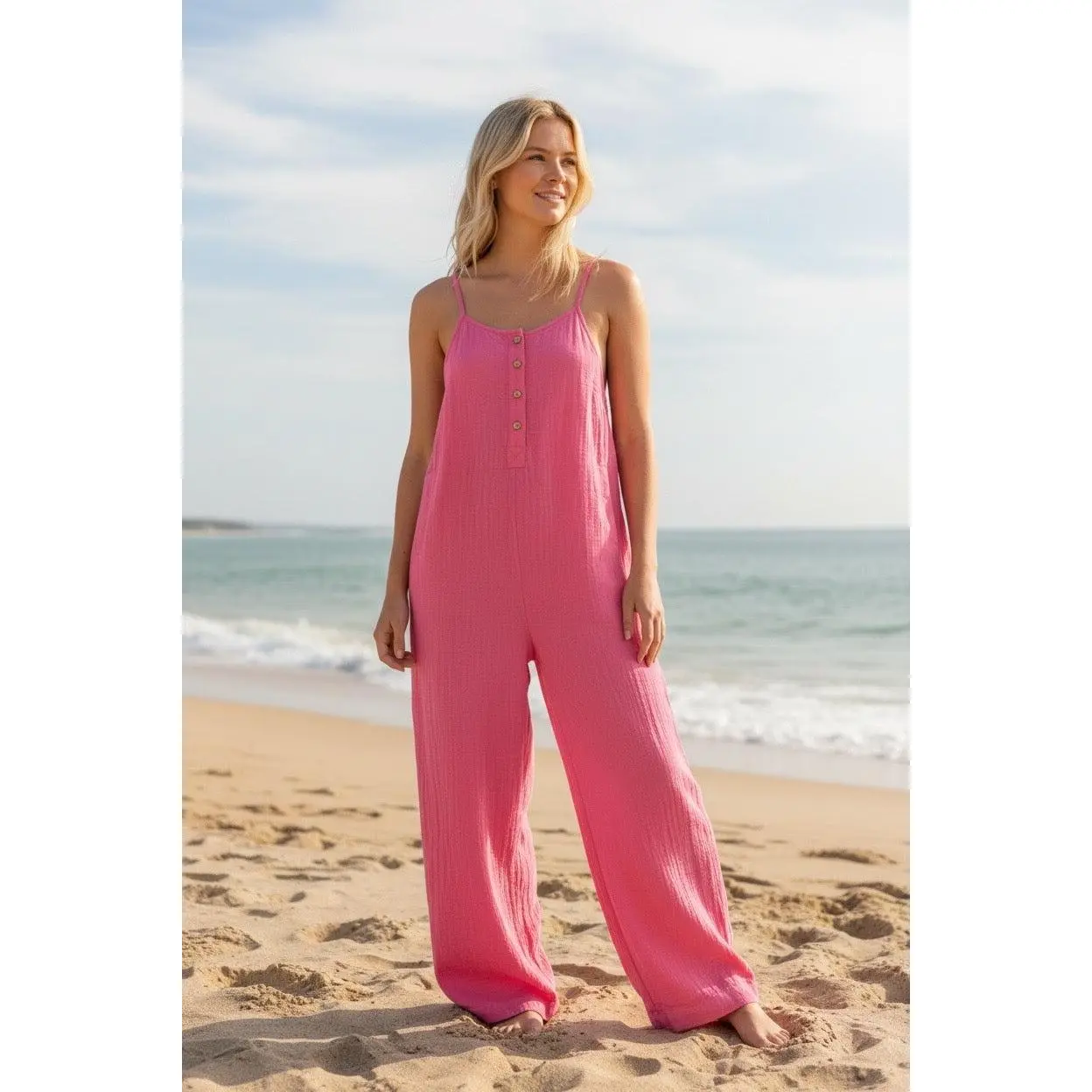 Gauze Overalls