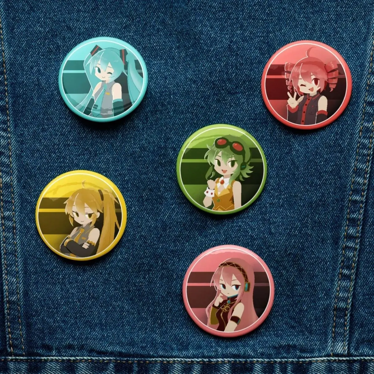 Vocaloid Pin Button, Anime Badge Collection - Miku, Teto, Neru, GUMI, Luka - Ita Bag Pins